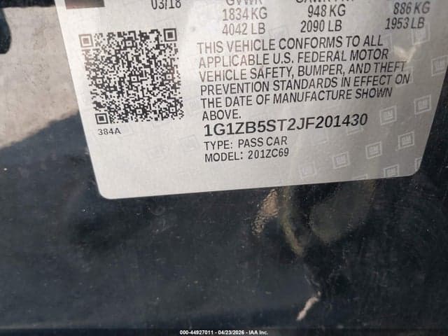 2018 CHEVROLET MALIBU 1LS 9