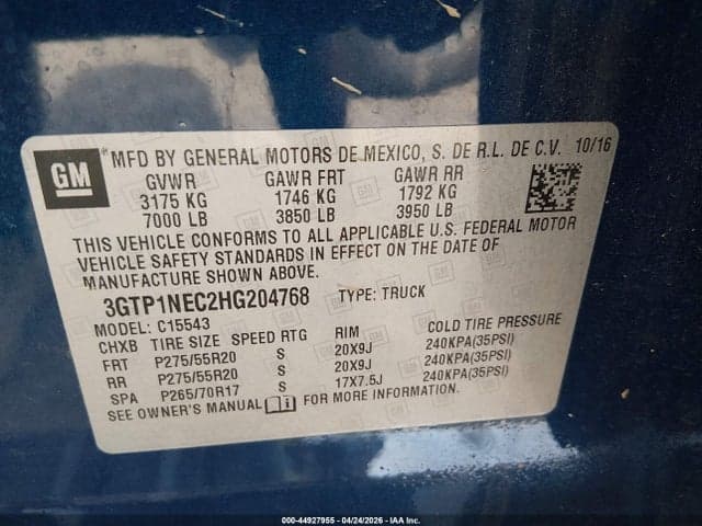 2017 GMC SIERRA 1500 SLT 9
