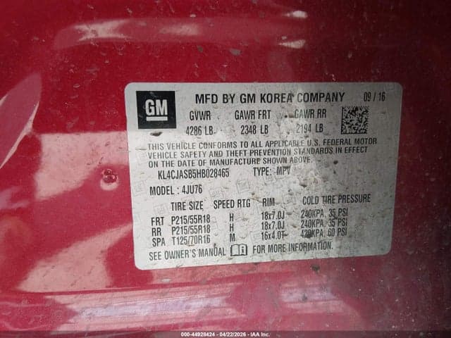 2017 BUICK ENCORE PREFERRED 9