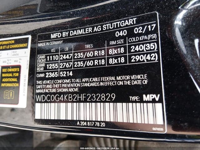 2017 MERCEDES-BENZ GLC 300 4MATIC 9