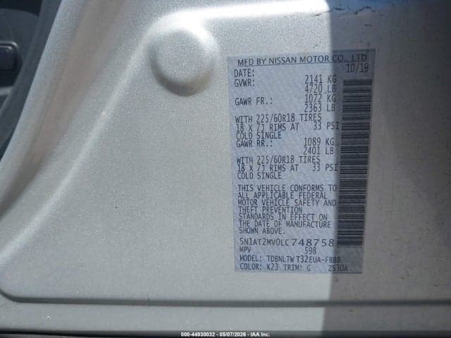 2020 NISSAN ROGUE SV INTELLIGENT AWD 9