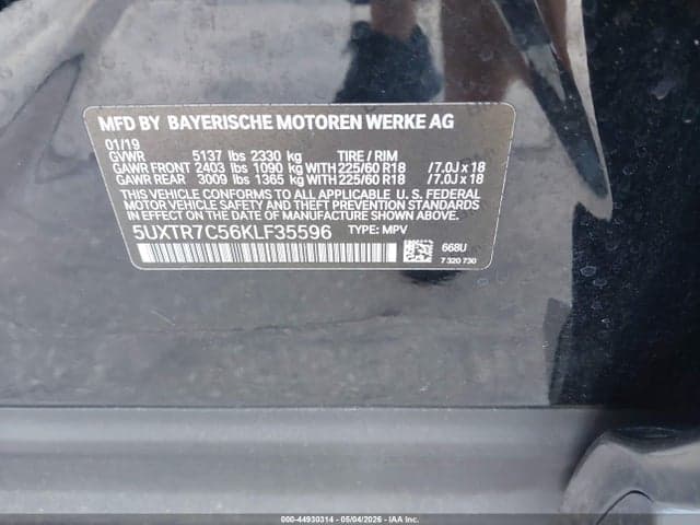 2019 BMW X3 SDRIVE30I 9