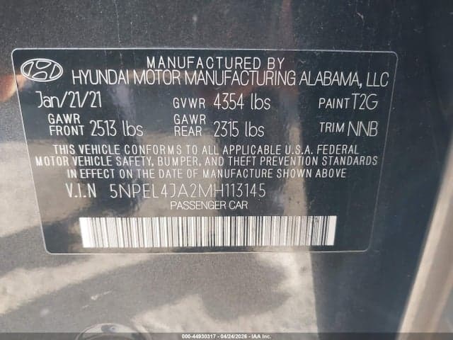 2021 HYUNDAI SONATA SEL 9