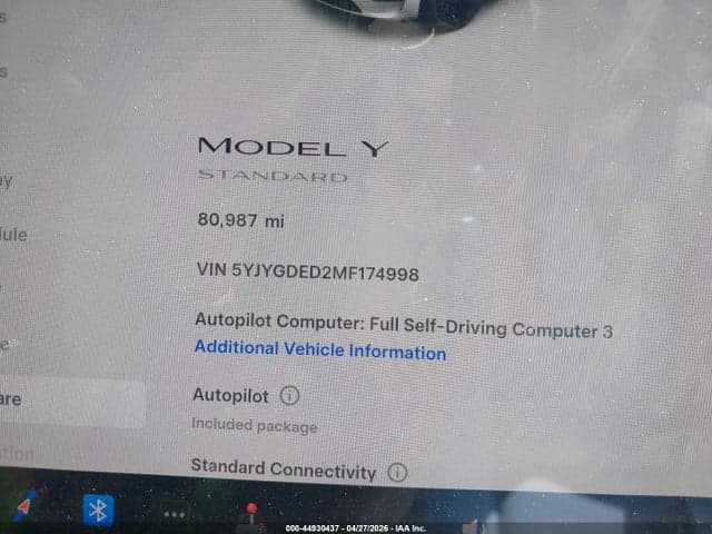 2021 TESLA MODEL Y STANDARD RANGE REAR-WHEEL DRIVE 7