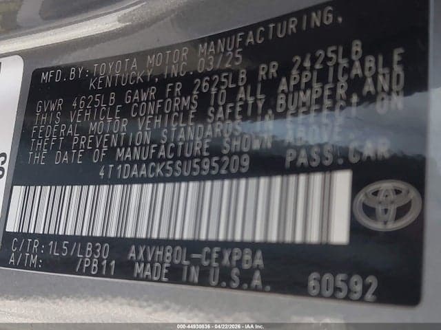 2025 TOYOTA CAMRY XSE 9