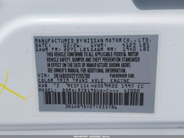 2026 NISSAN SENTRA SR 9