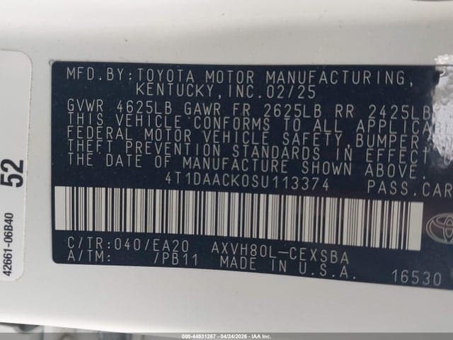 2025 TOYOTA CAMRY SE 9