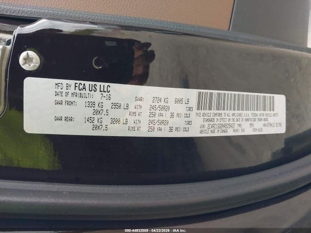 2017 CHRYSLER PACIFICA LIMITED 9