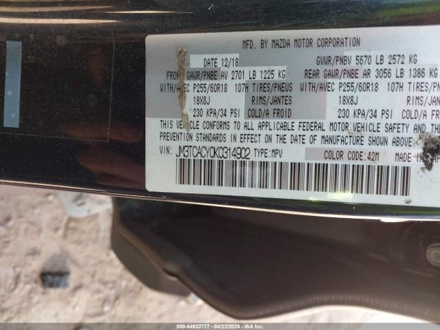 2019 MAZDA CX-9 TOURING 9