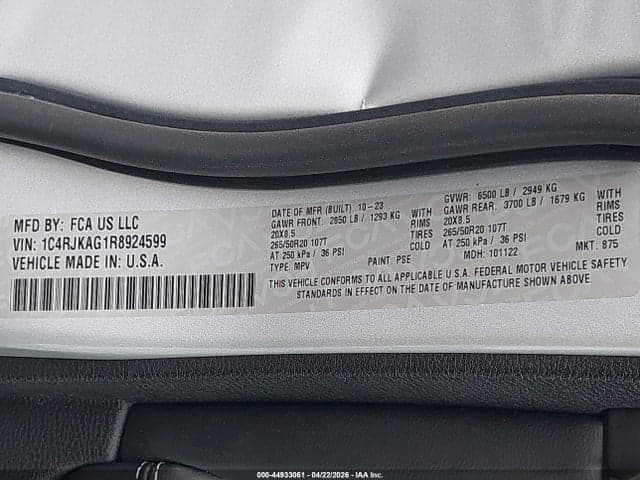 2024 JEEP GRAND CHEROKEE L ALTITUDE 4X4 9