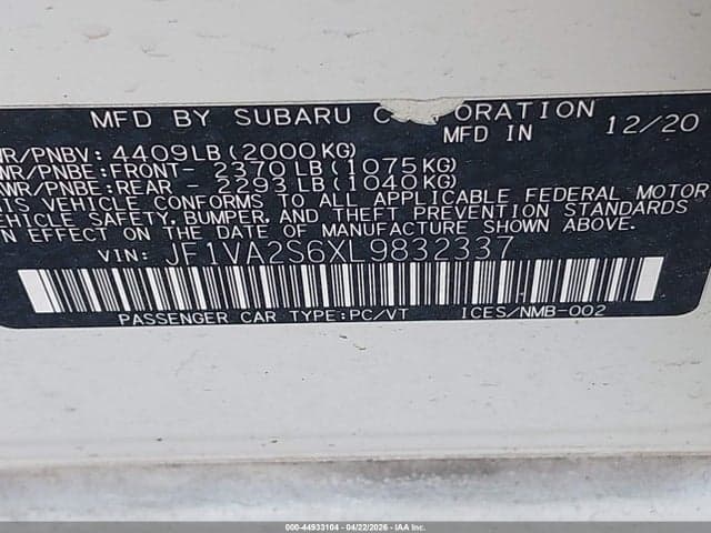 2020 SUBARU WRX STI 9