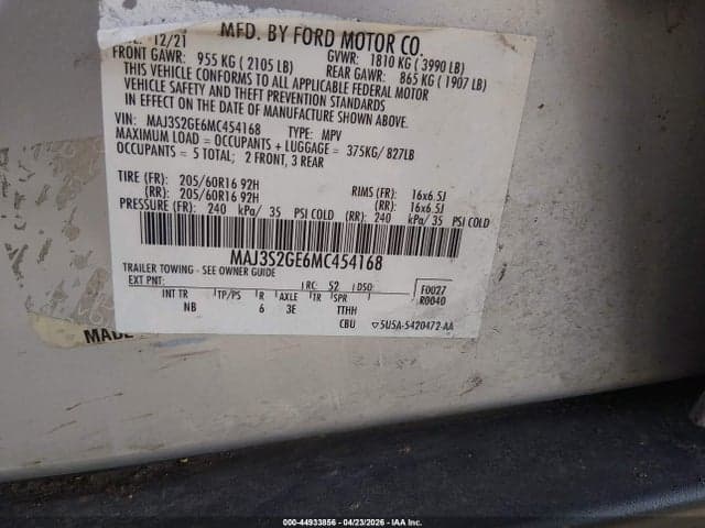 2021 FORD ECOSPORT SE 9