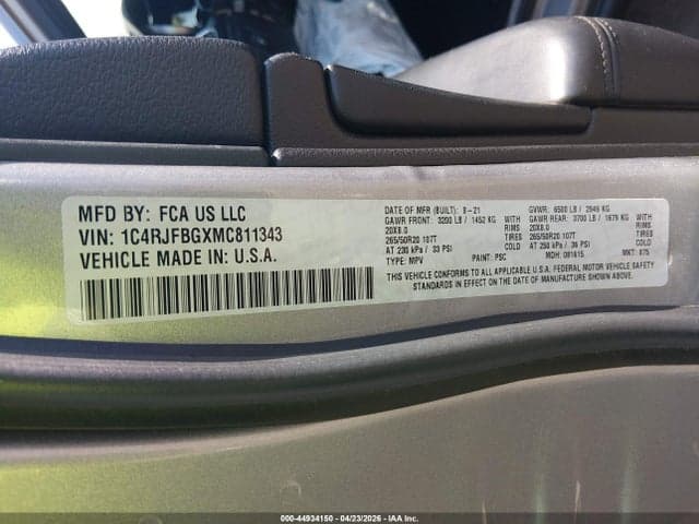 2021 JEEP GRAND CHEROKEE LIMITED 4X4 9