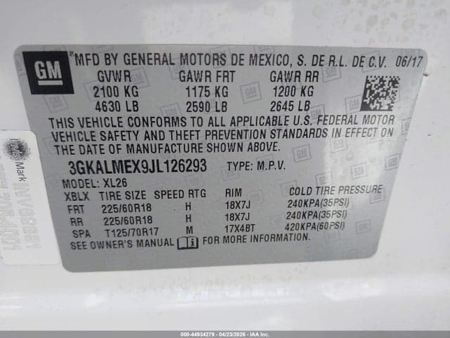 2018 GMC TERRAIN SLE 4