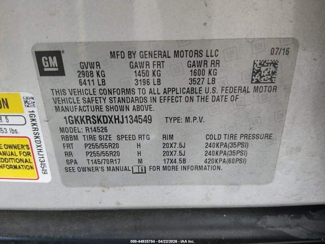 2017 GMC ACADIA LIMITED 9