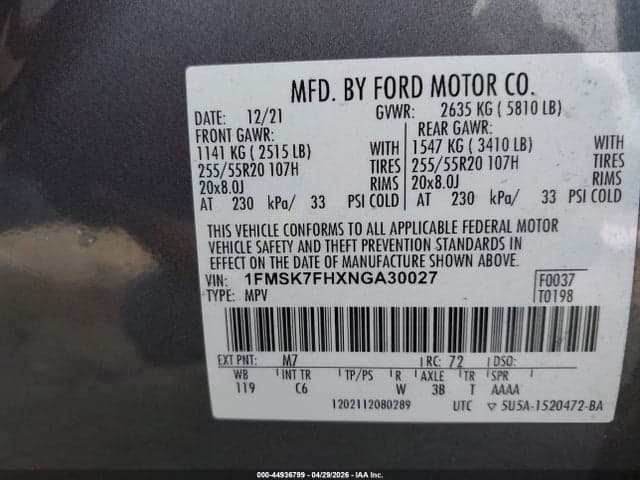 2022 FORD EXPLORER LIMITED 9