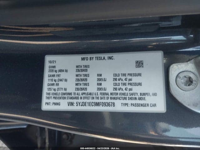 2021 TESLA MODEL 3 PERFORMANCE DUAL MOTOR ALL-WHEEL DRIVE 9