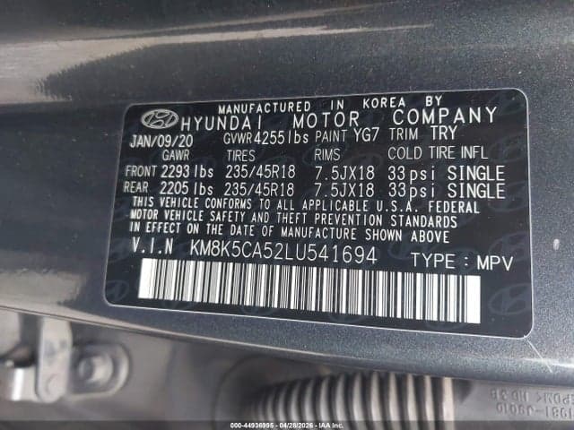2020 HYUNDAI KONA ULTIMATE 9