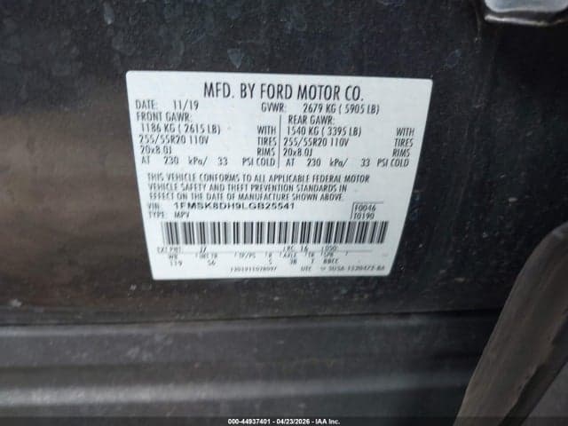 2020 FORD EXPLORER XLT 9