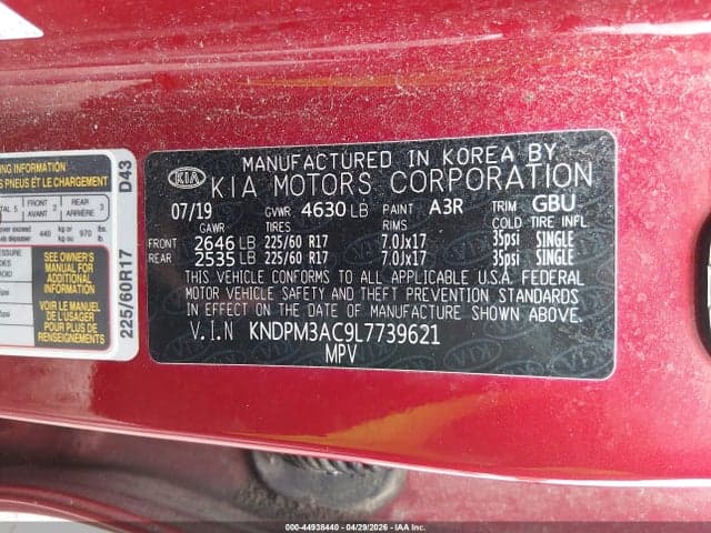 2020 KIA SPORTAGE LX 9