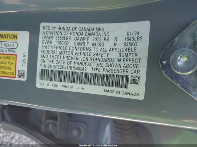 2024 HONDA CIVIC SPORT 9