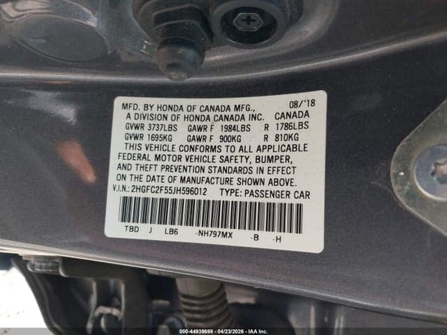 2018 HONDA CIVIC LX 9