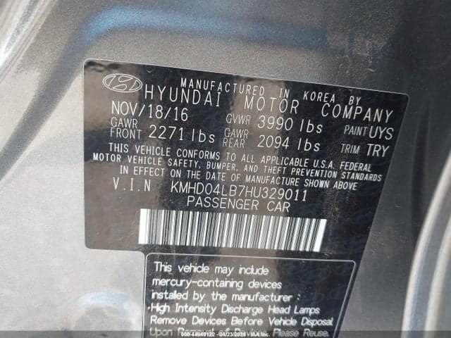 2017 HYUNDAI ELANTRA SPORT 9