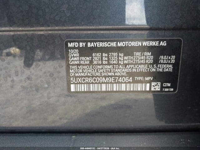 2021 BMW X5 XDRIVE40I 9