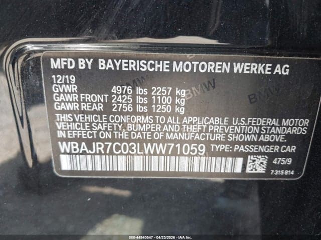 2020 BMW 530I XDRIVE 9