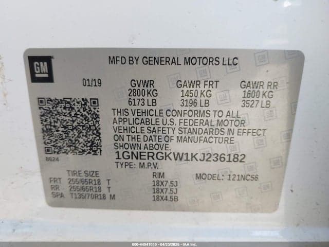 2019 CHEVROLET TRAVERSE 1LT 9