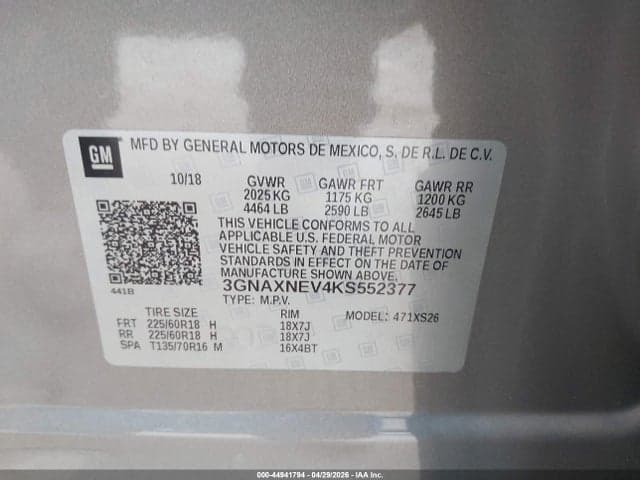 2019 CHEVROLET EQUINOX PREMIER 9
