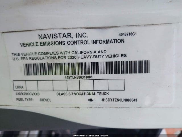2020 INTERNATIONAL LT 9