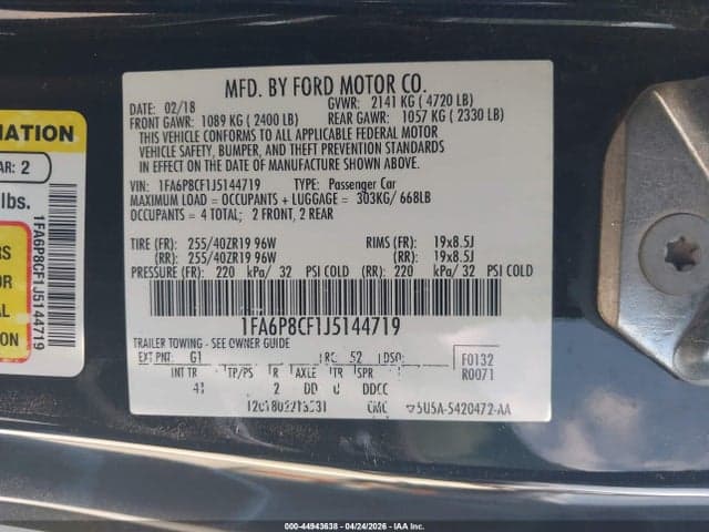 2018 FORD MUSTANG GT PREMIUM 10