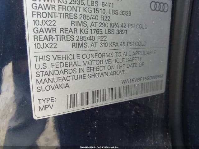 2025 AUDI Q8 PREMIUM PLUS 55 TFSI QUATTRO 9