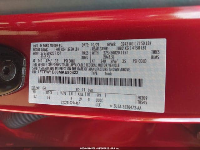 2021 FORD F-150 XLT 9