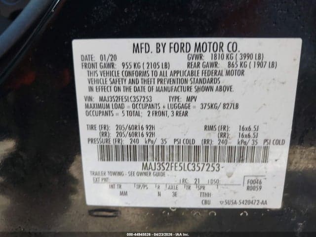 2020 FORD ECOSPORT S 9