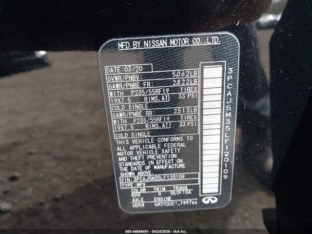 2020 INFINITI QX50 ESSENTIAL AWD 9