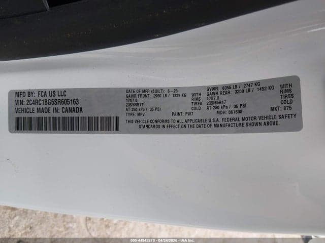 2025 CHRYSLER PACIFICA SELECT 9