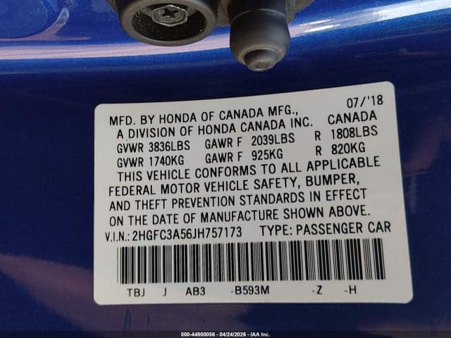 2018 HONDA CIVIC SI 9