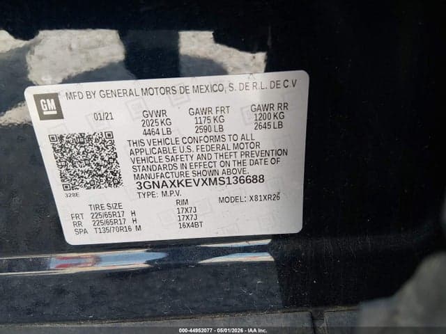 2021 CHEVROLET EQUINOX FWD LT 9