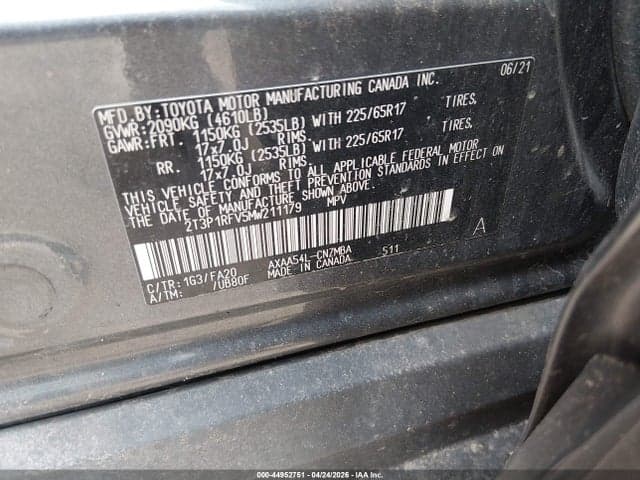 2021 TOYOTA RAV4 XLE 9