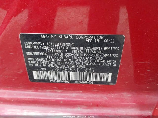 2023 SUBARU CROSSTREK PREMIUM 9