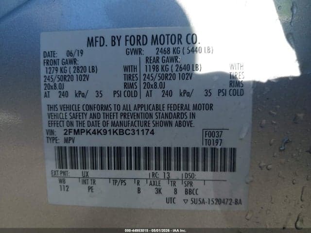 2019 FORD EDGE TITANIUM 9