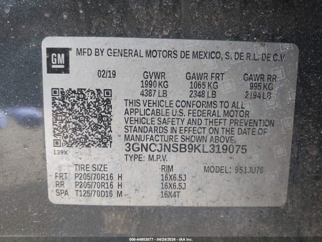 2019 CHEVROLET TRAX LS 9