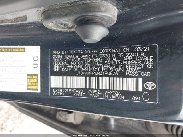 2021 TOYOTA PRIUS PRIME XLE 9