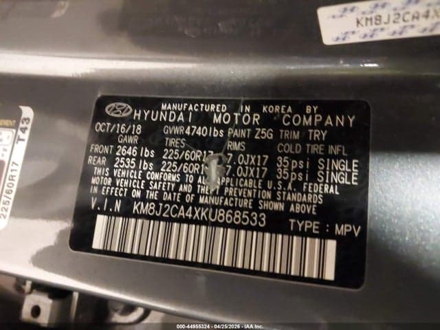 2019 HYUNDAI TUCSON SE 9