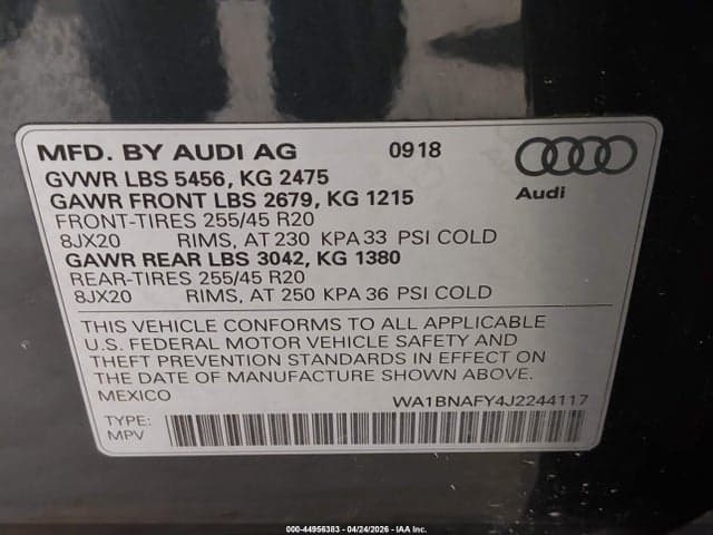 2018 AUDI Q5 2.0T PREMIUM/2.0T TECH PREMIUM 9