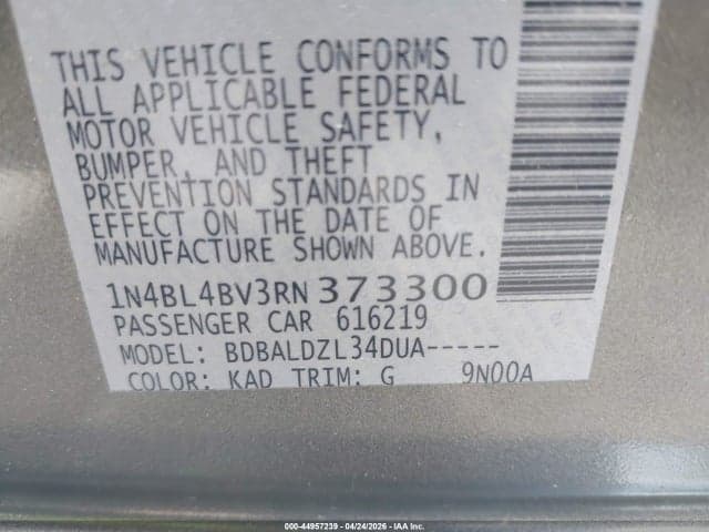 2024 NISSAN ALTIMA S FWD 9