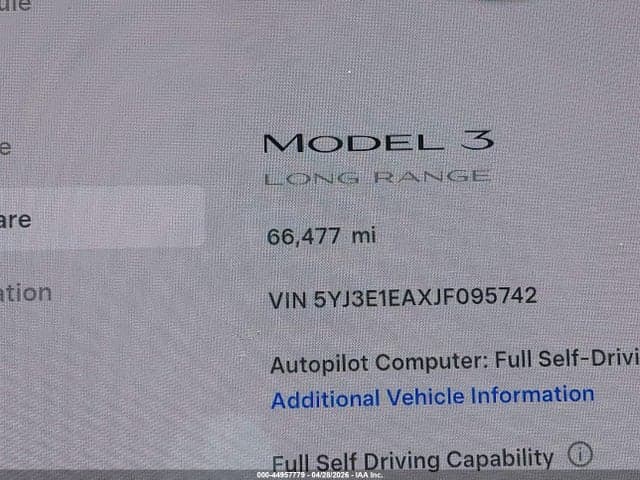 2018 TESLA MODEL 3 LONG RANGE/MID RANGE 16