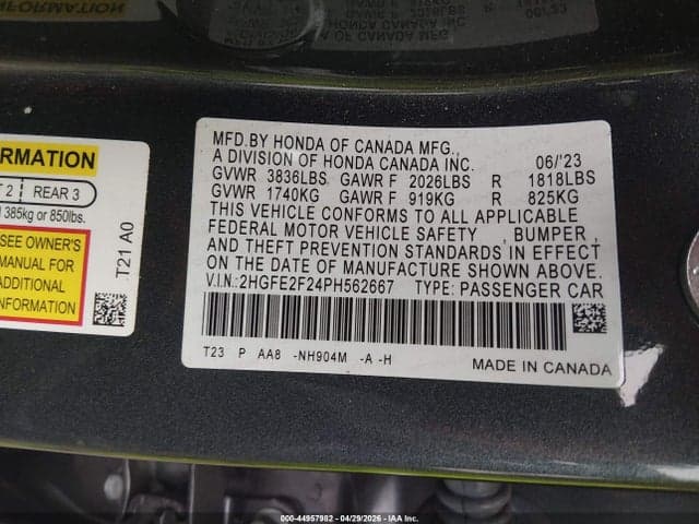 2023 HONDA CIVIC LX 9